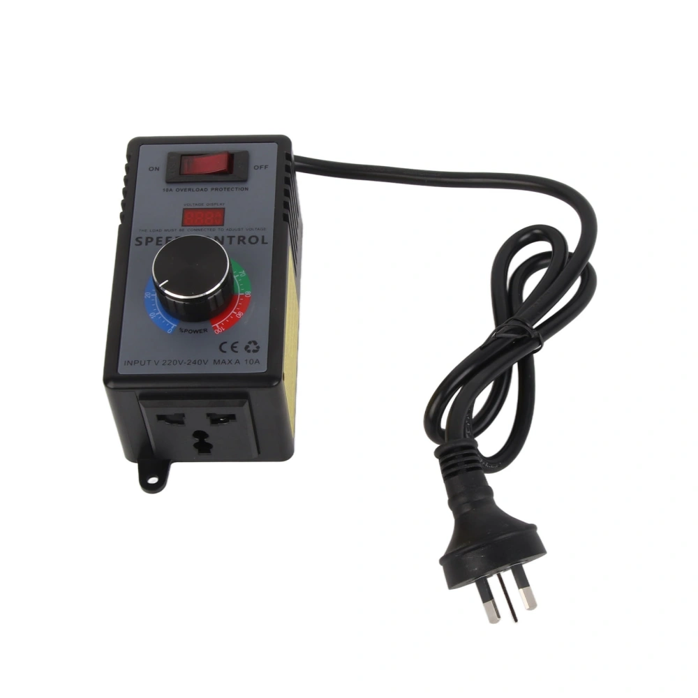 Motor Speed Controller 0‑220VAC Output Variable Fan Speed Regulator with Overload Protection AC220‑240V AU Plug