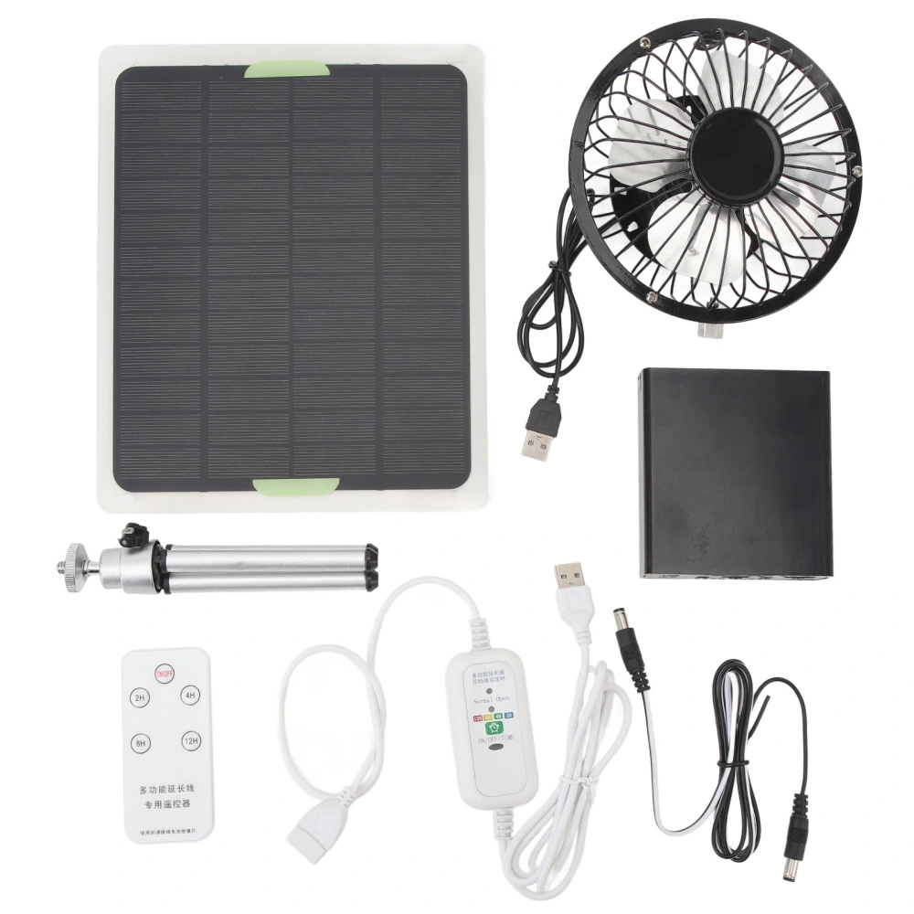 Solar Panel Fan 20W 2350RPM Ventilation Fan 6in Exhaust Fan Solar Powered Fan with Remote Control