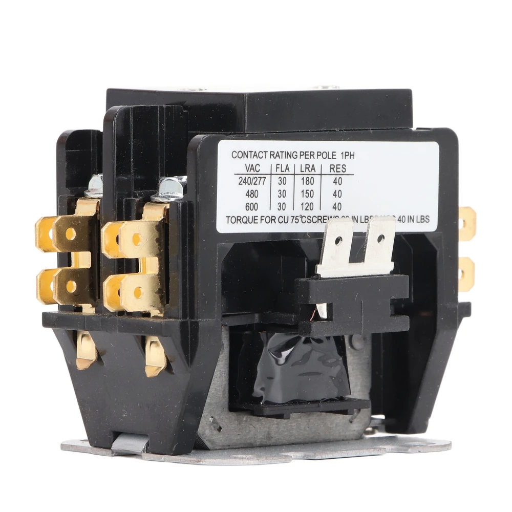 Air Conditioner Contactor Heating Ventilation Air Conditioning Contactor 30A 2P for Power Control 110V