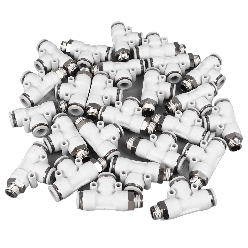 25PCS Air Hose T Connector Adjustable Quick Insert Release 3 Way Pneumatic Air Pipe Fitting