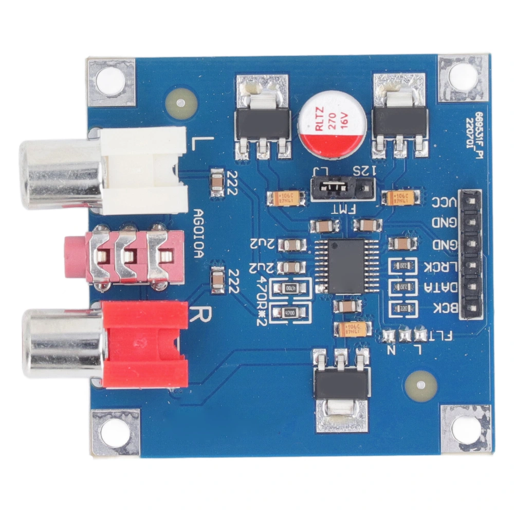 DAC Decoder Module ABS 32bit 384K 2 Filter Modes Digital Sound DAC Decoder Module DC 5V to 10V