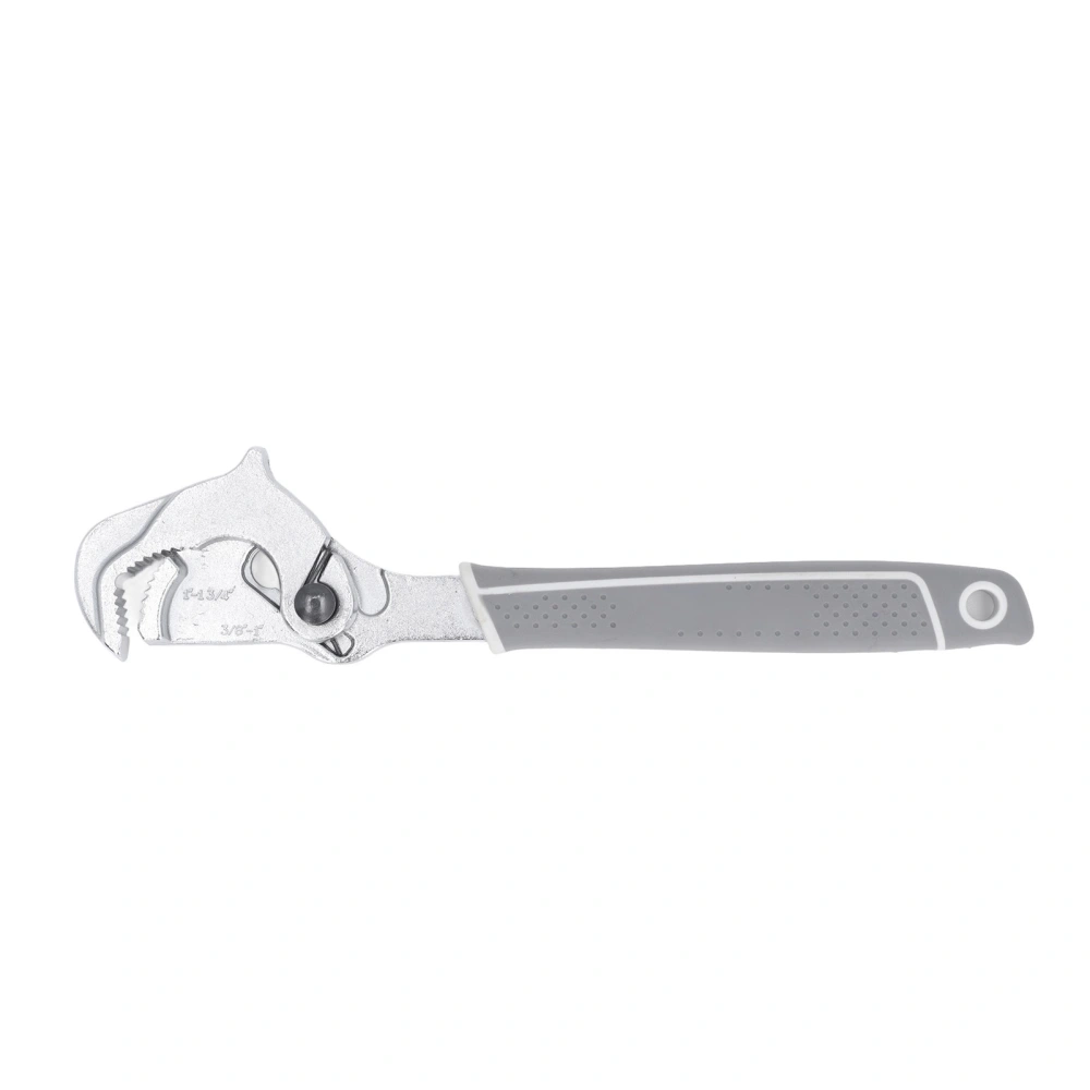 Self Adjusting Pipe Wrench 12in Quick Release 180 Degree Swivel Head One Hand Adjustable for Plumbing