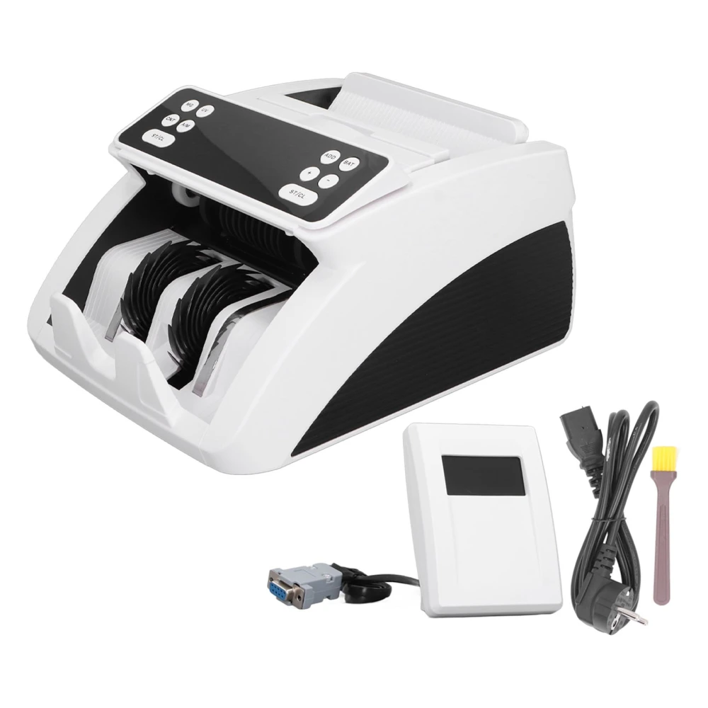 Money Counter Machine 80W MG UG IR Counterfeit Detection Portable Banknote Counter 110‑240V EU Plug