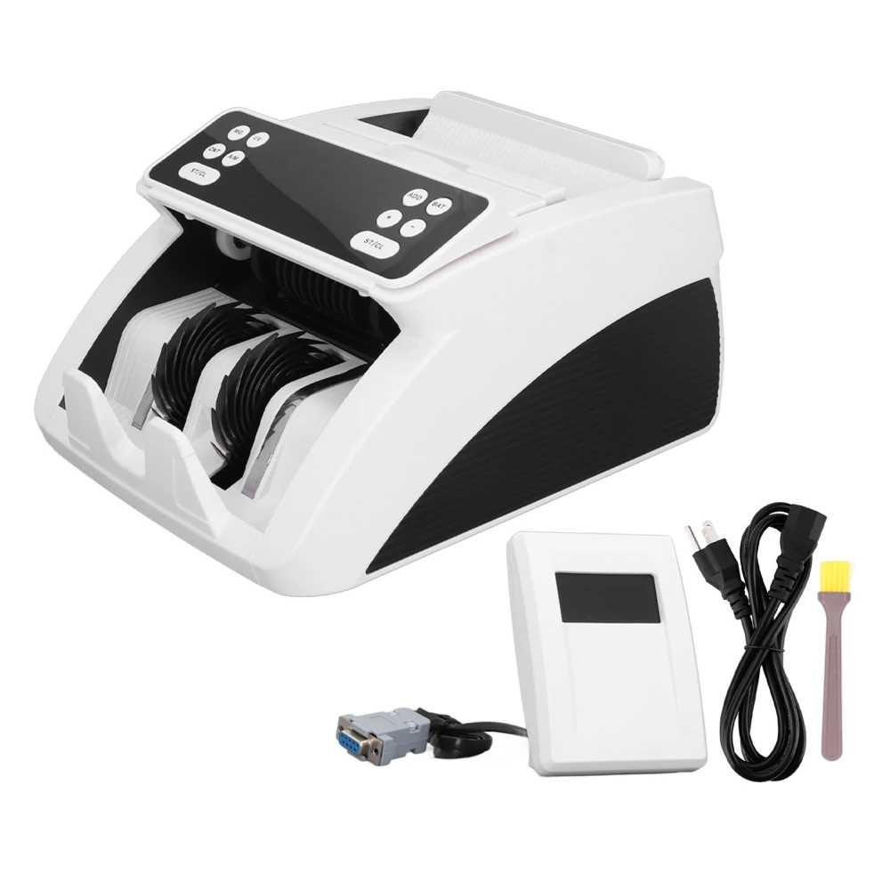 Money Counter Machine 80W MG UG IR Counterfeit Detection Portable Banknote Counter 110‑240V US Plug