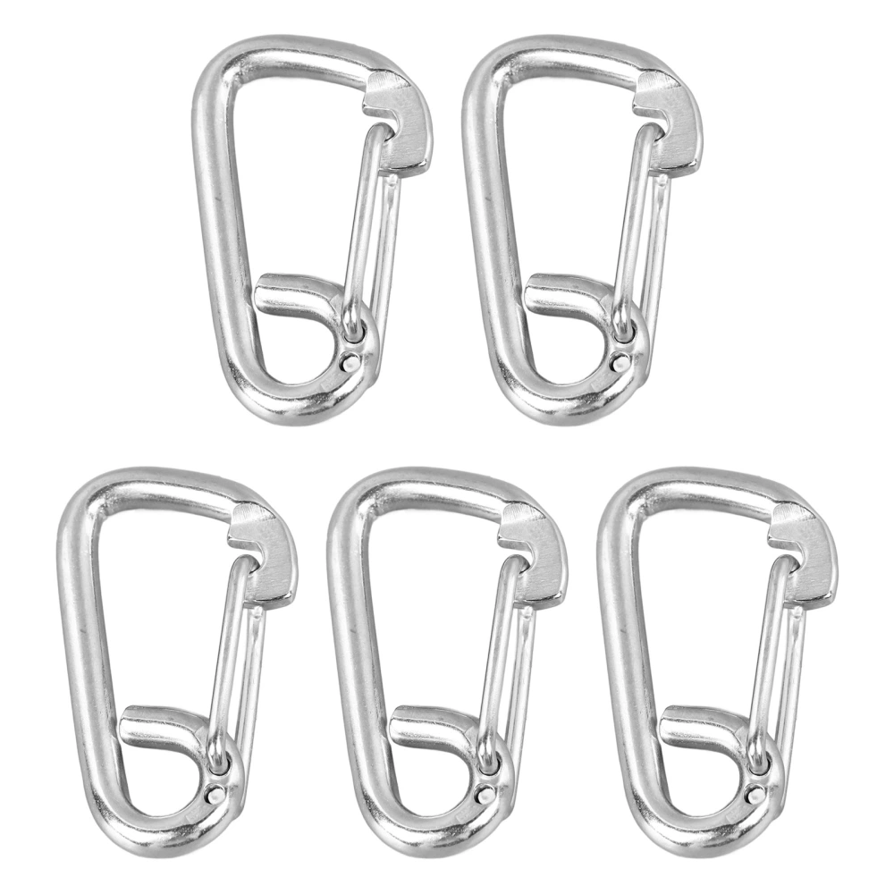 5 Pcs Spring Hook 316 Stainless Steel Carabiner Clip Heavy Duty Spring Snap Hook for Chain Rope Swing Dog Leash