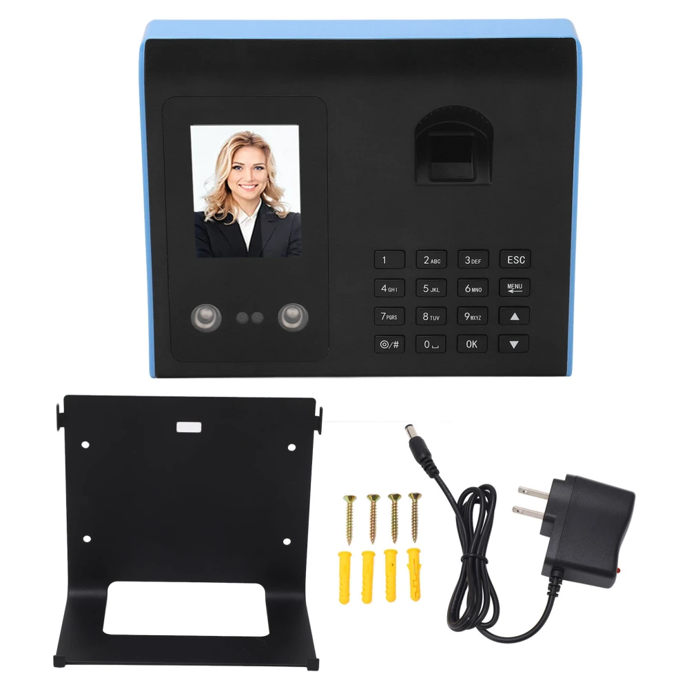 Employee Attendance Machine Fingerprint Face Recognition Password Time Attendance for Office US Plug