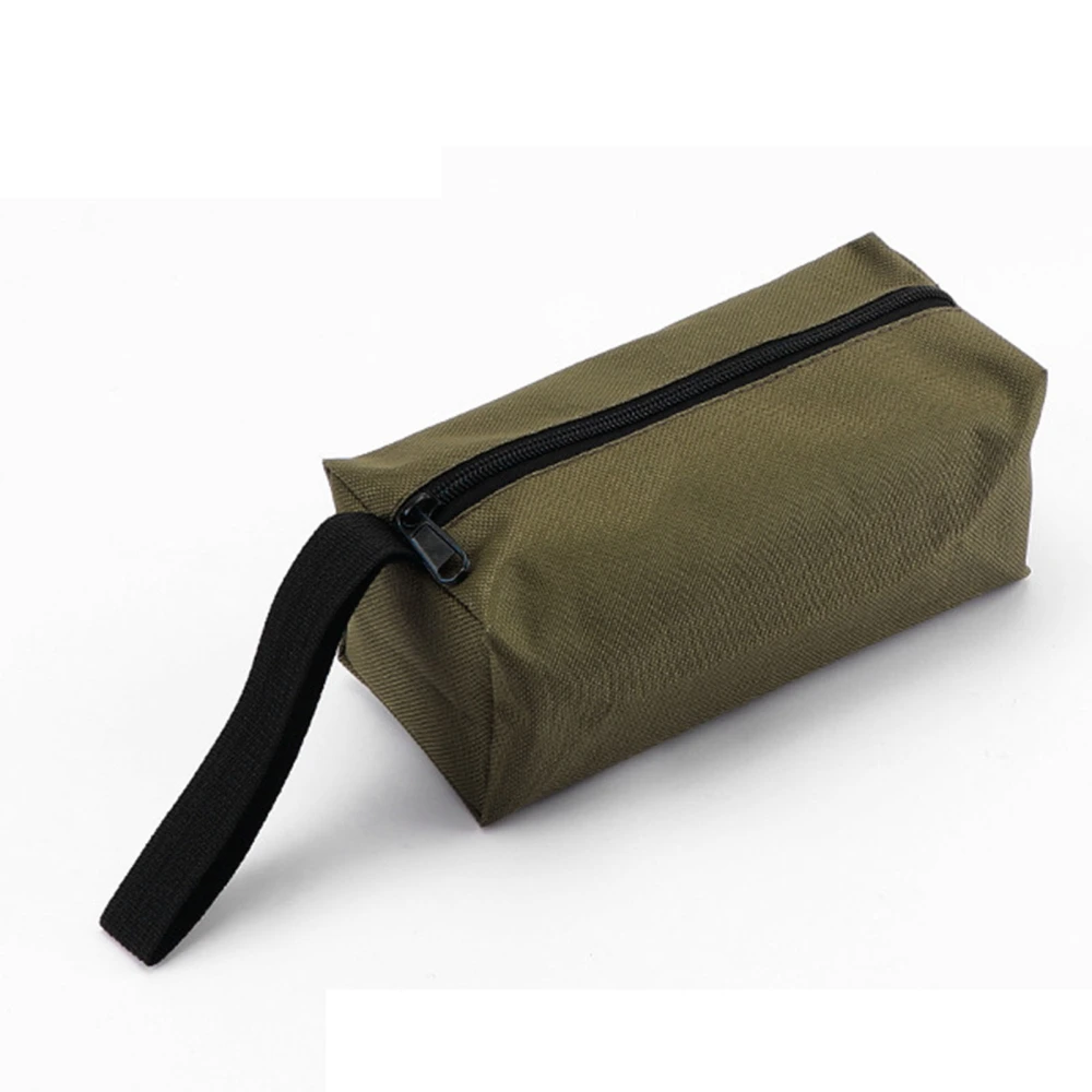 Zipper Tool Bag Multi Purpose Oxford Cloth Wide Opening Portable Tool Pouch for Storage Green