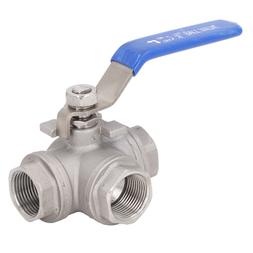 L Type Ball Valve 3/4 Inch Female Thread 304 Stainless Steel 3 Way L Type Ball Valve