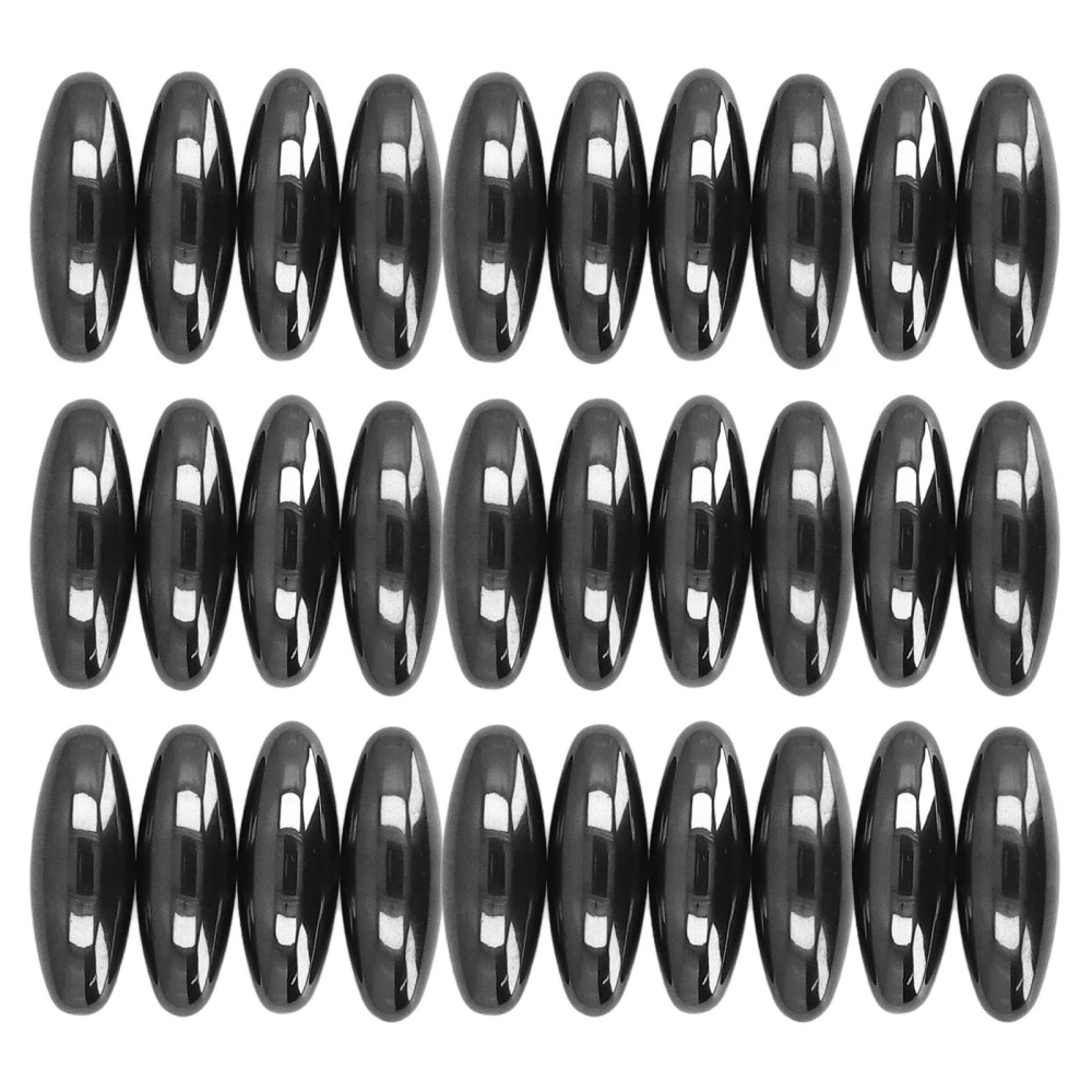 30 Pcs Oval Magnet 40x14mm Black Snake Egg Magnets Education Toy for Home School Office Party