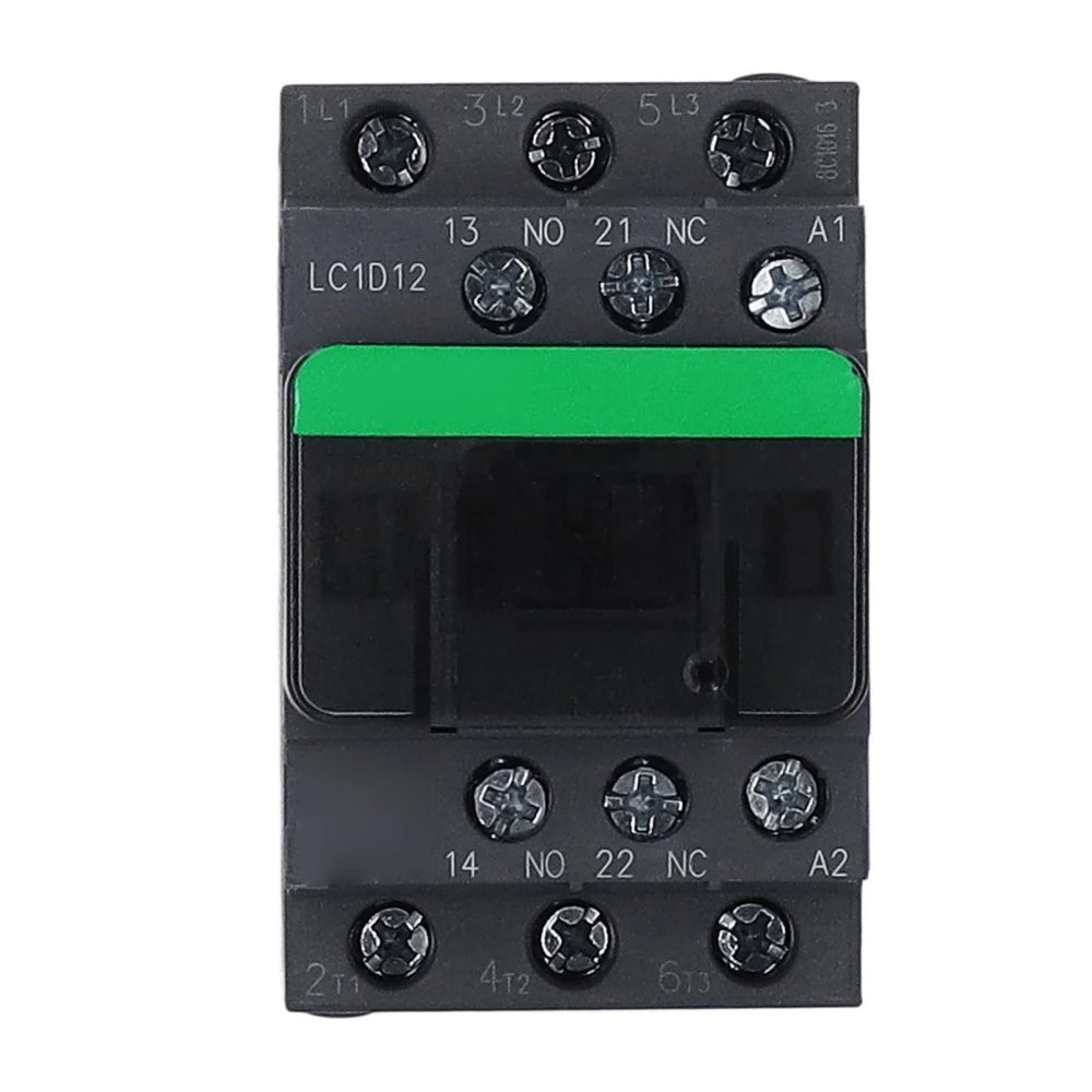 380V 12A AC Contactor 1 Normally Open 1 Normally Closed Copper Core Coil High Voltage Contactor LC1D12 AC110V Coil