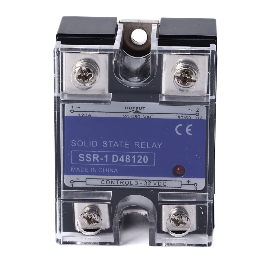 Solid State Relay Single Phase DC to AC SSR with Plastic Cover Input DC3‑32V Output AC24~480V 120A