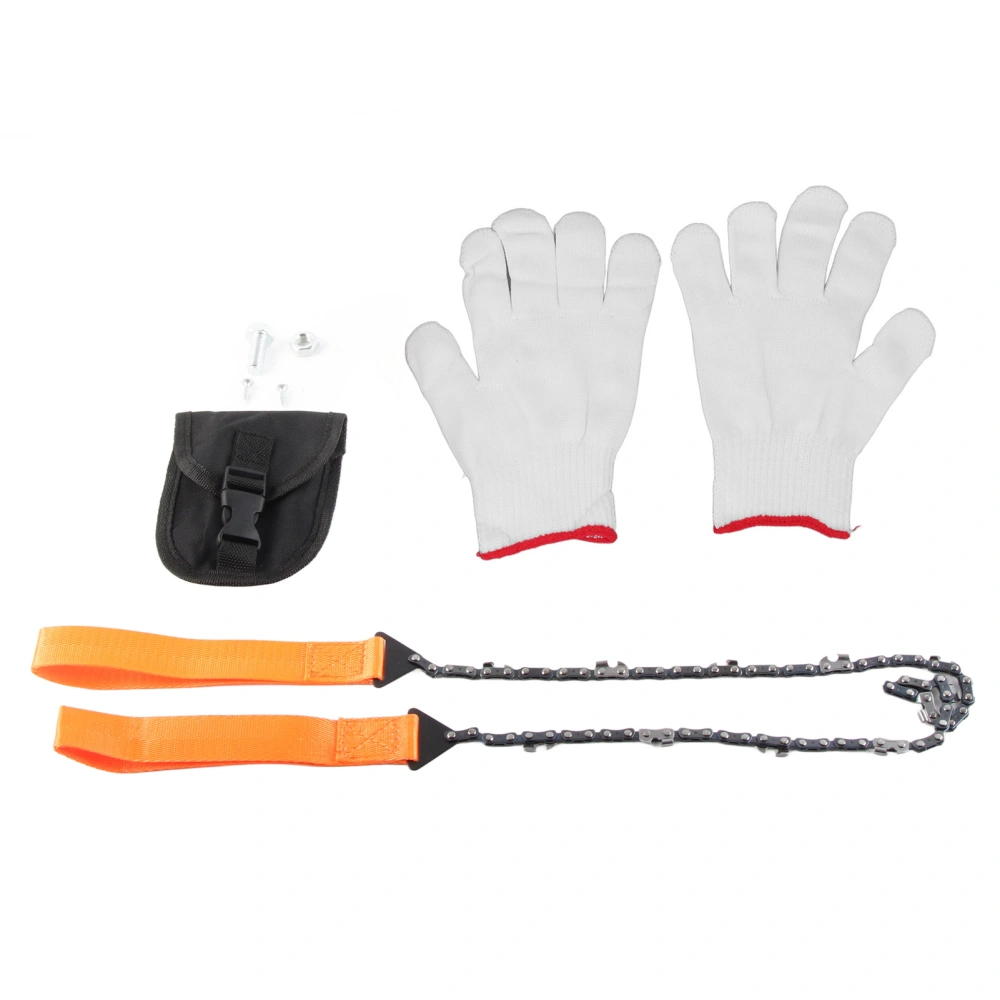 Pocket Chainsaw 26in Tree Limb Hand Rope Chain Saw 11 Blades High Hardness Chainsaw for Tree Pruning