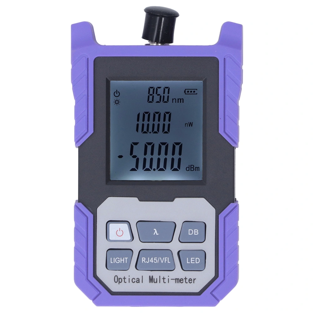 Optical Power Meter with Flashlight High Accuracy Fiber Light Attenuation Tester for SC FC ST Connector ‑50‑26dBm