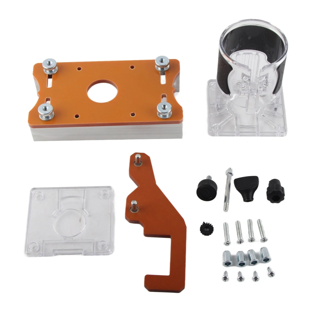 Trimming Machine Slot Plate Locator and Clear Cover Aluminum Alloy Engineering Plastic Power Tool Protective Shield