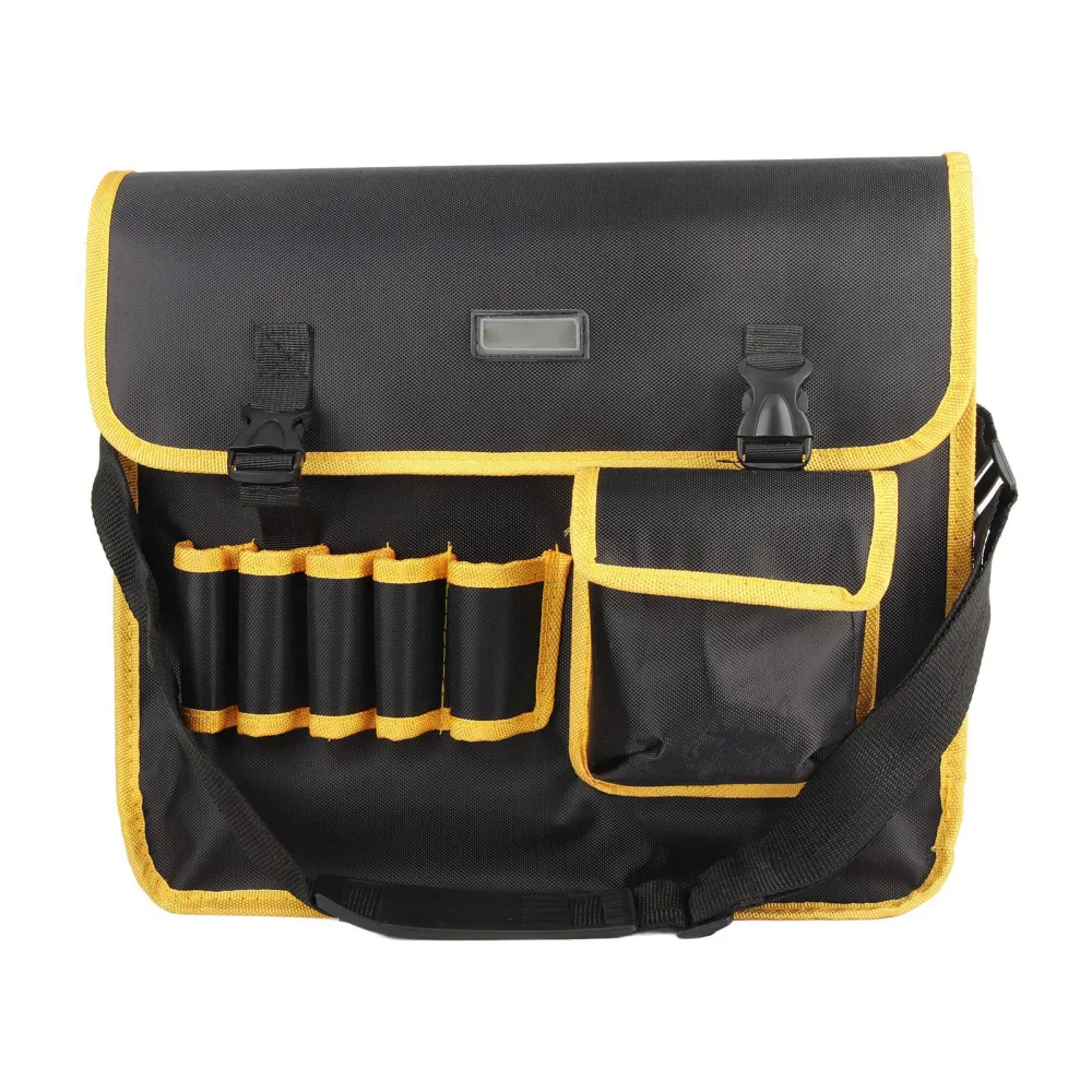 Electrician Tool Bag Large Capacity Multiple Pockets Canvas Tool Storage Bag for Parts Sorting and Organization