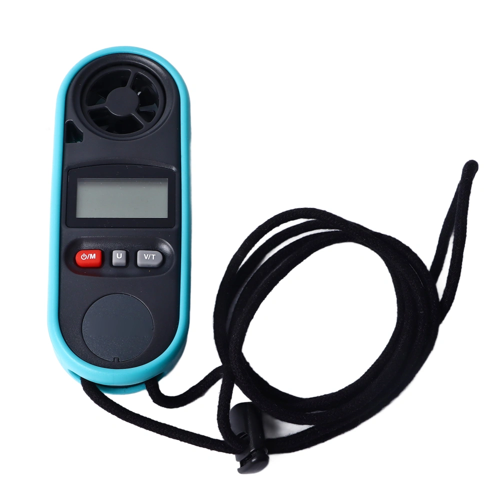 Anemometer Thermometer LCD Backlit Display Handheld Portable Wind Speed Temperature Gauge for Home Industrial Use