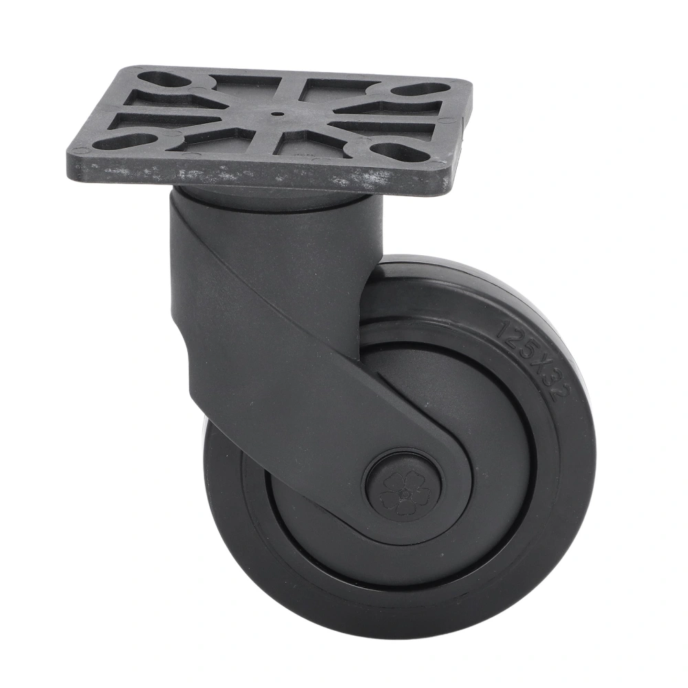 5 Inch Universal Caster Plastic Bracket Rubber Wheel 400lb Load Silent Rolling Caster Replacement for Trolley Workbench