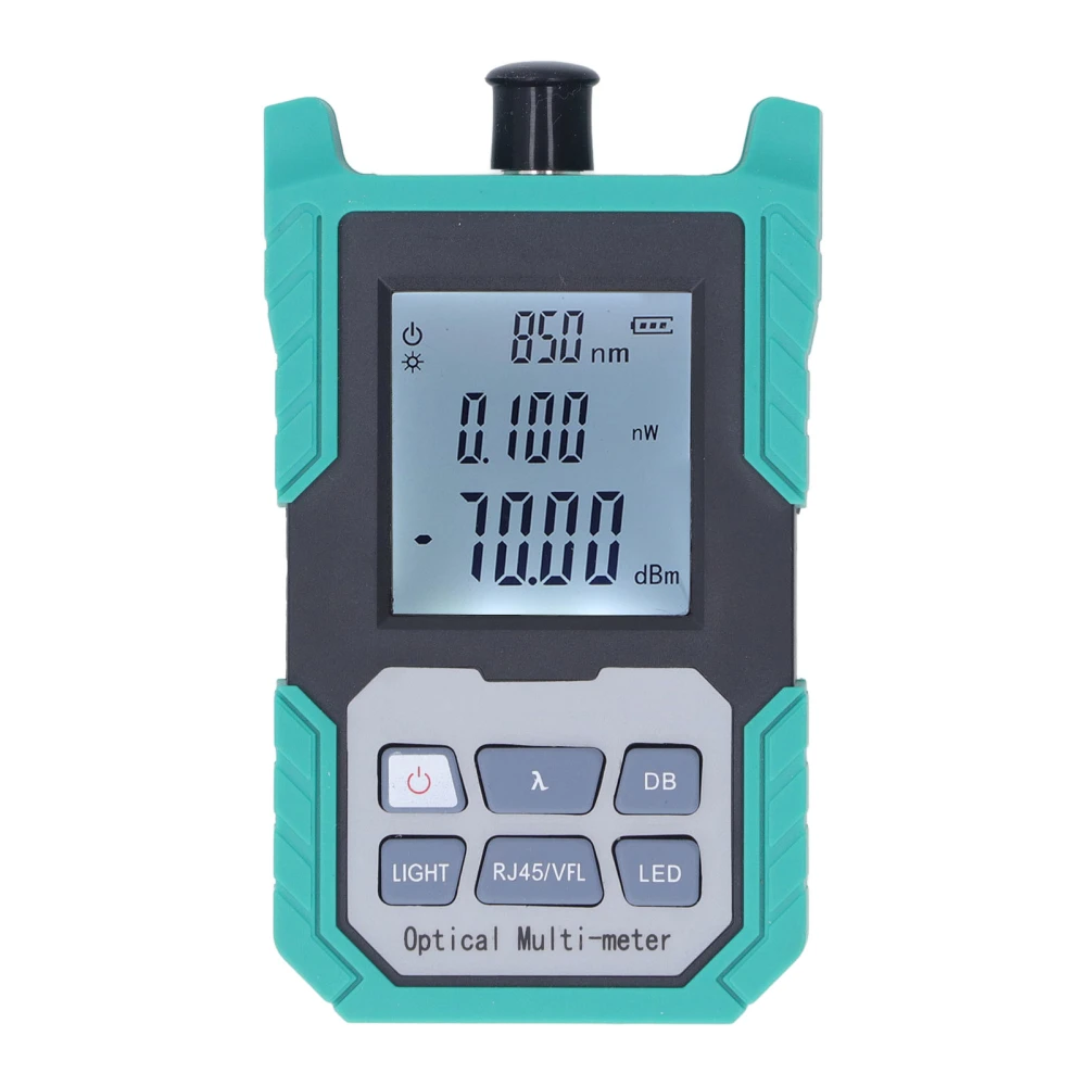 Optical Power Meter Mini Fiber Optic Cable Tester Multimeter High Accuracy with LED Light ‑70~+10dBm