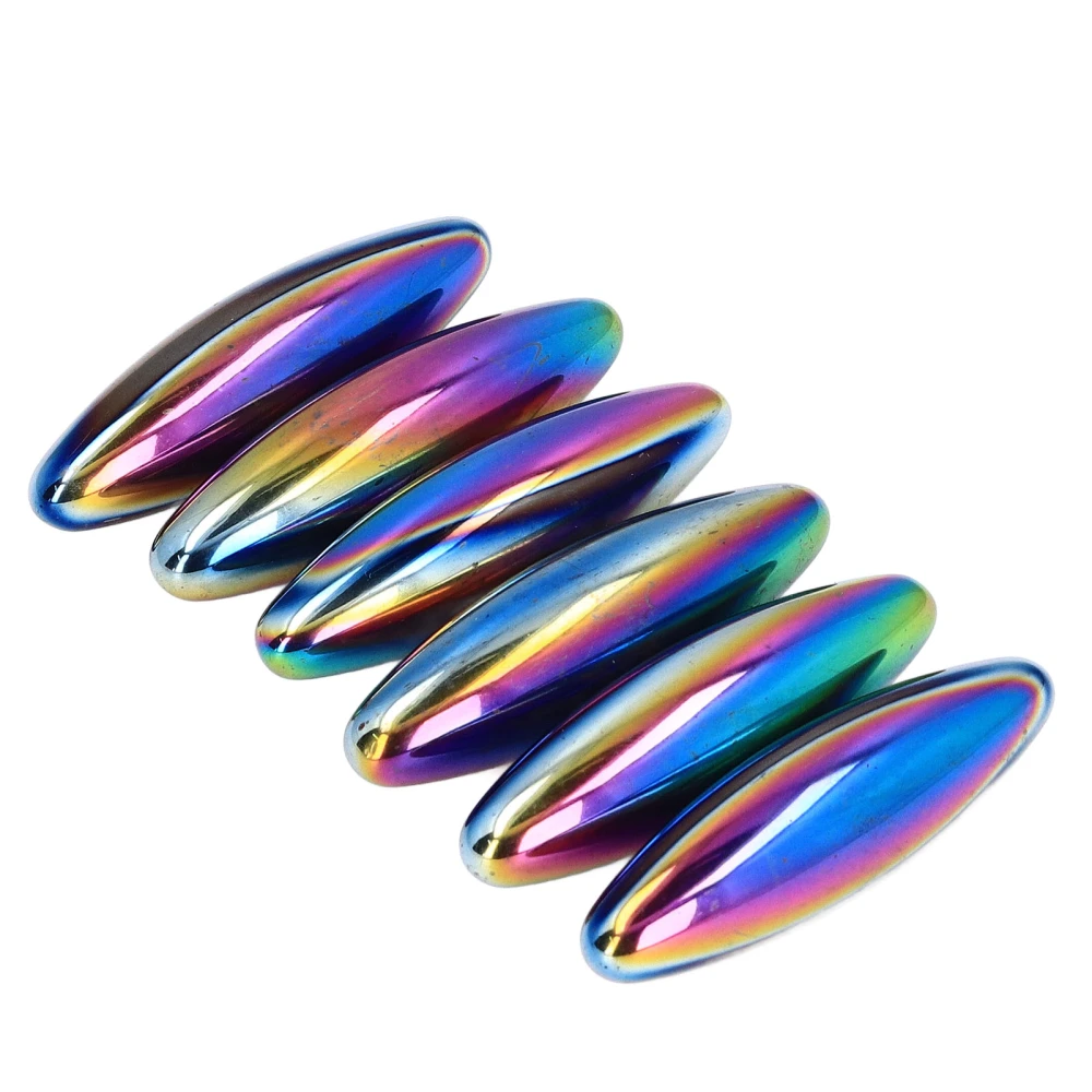 6Pcs Oval Magnets Versatile Rainbow Magnetic Gadget Snake Egg Magnets for Whiteboard Fridge Cabinet