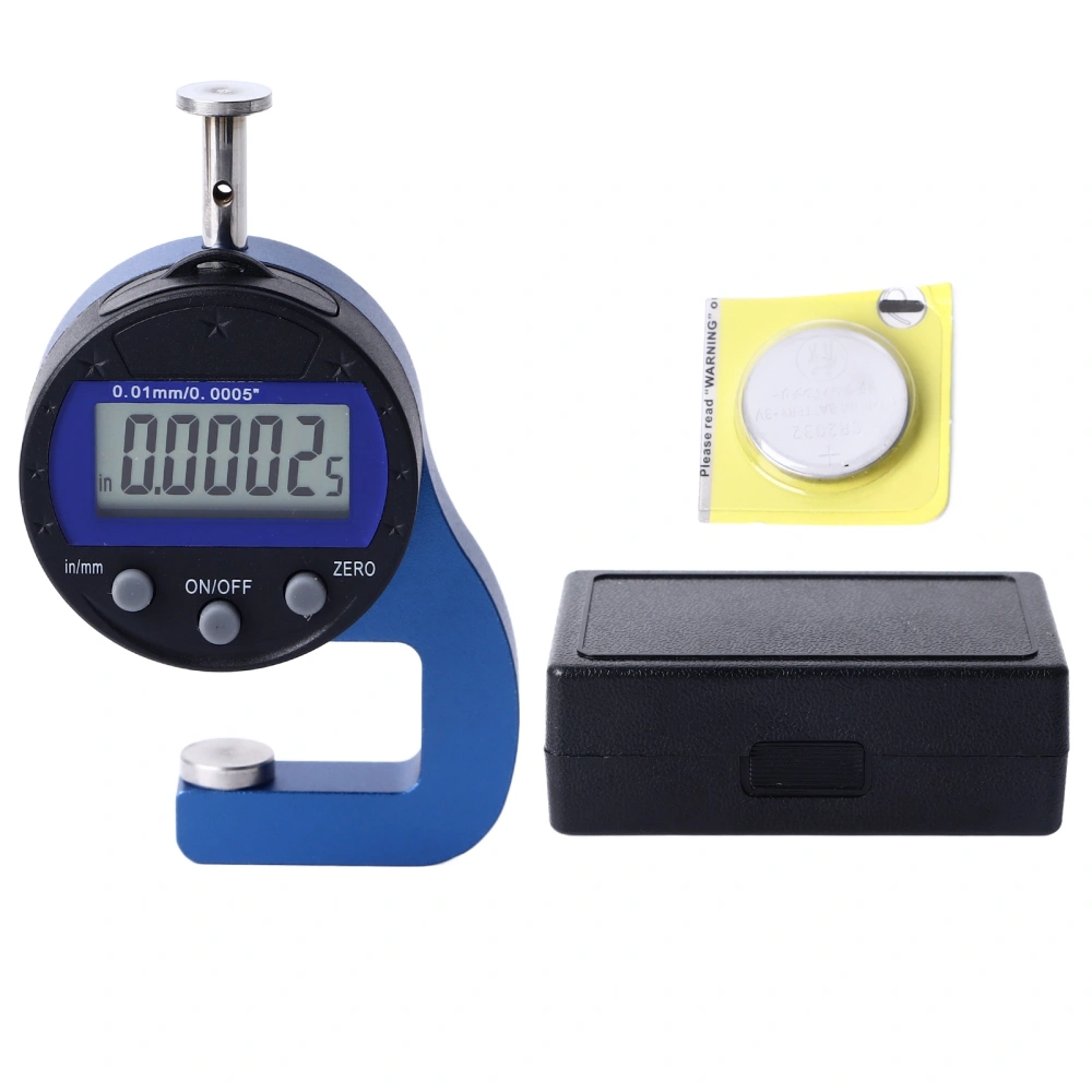 Digital Thickness Gauge Electronic Micrometer Thickness Meter 0.01mm 0.0005in Resolution Measuring Tool 0‑10mm