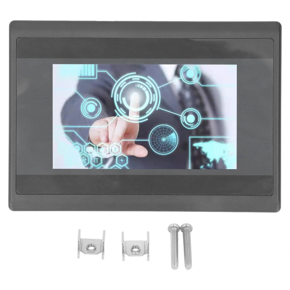 4.3in HMI PLC Touch Screen Transistor Output Switch Counts 12 in 8 Out for FX3U 20 40 48MRT DC24V 1A