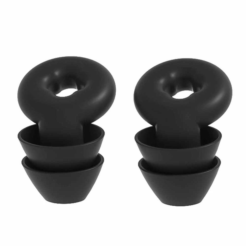 Noise Cancelling Ear Plugs Sleeping Noise Reduction Reusable Soft Silicone Snoring Blocking Waterproof for Work Swimming Black