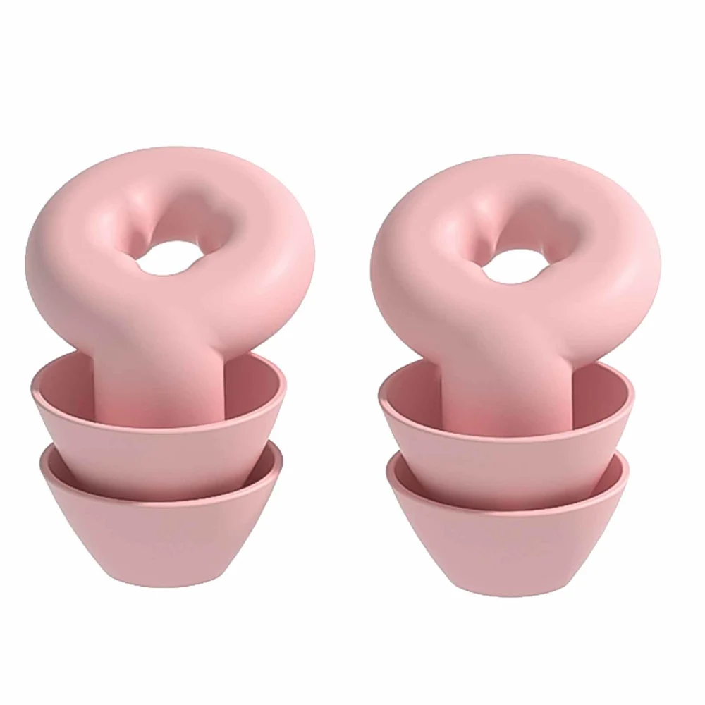 Noise Cancelling Ear Plugs Sleeping Noise Reduction Reusable Soft Silicone Snoring Blocking Waterproof for Work Swimming Pink