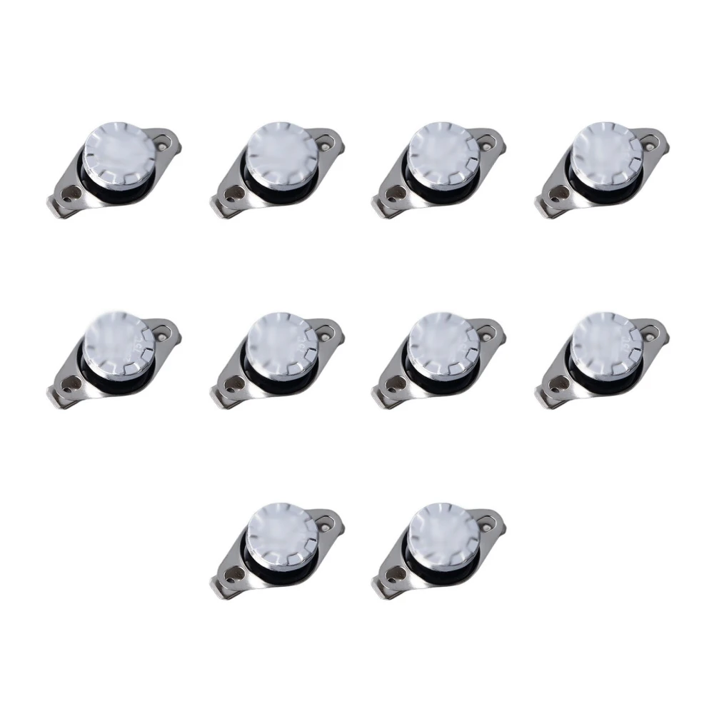 10 Pcs Thermostat Thermal Control Switch NC Normally Closed Overheating Protection Thermostat Switch 10A