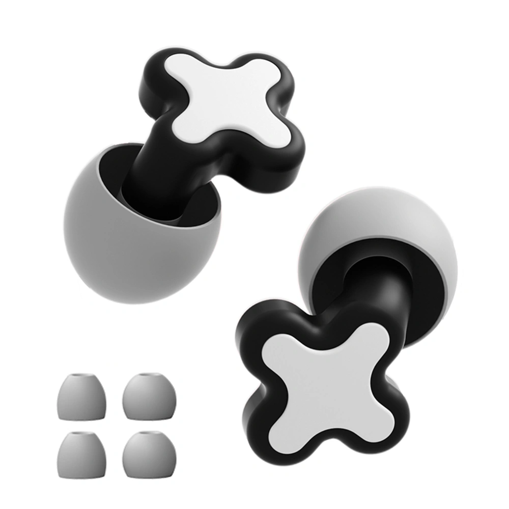 Earplug Soft Silicone Ear Plug Noise Reduction Sound Blocking Earplug for Home Sleeping Black