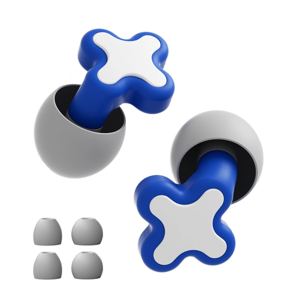 Earplug Soft Silicone Ear Plug Noise Reduction Sound Blocking Earplug for Home Sleeping Blue