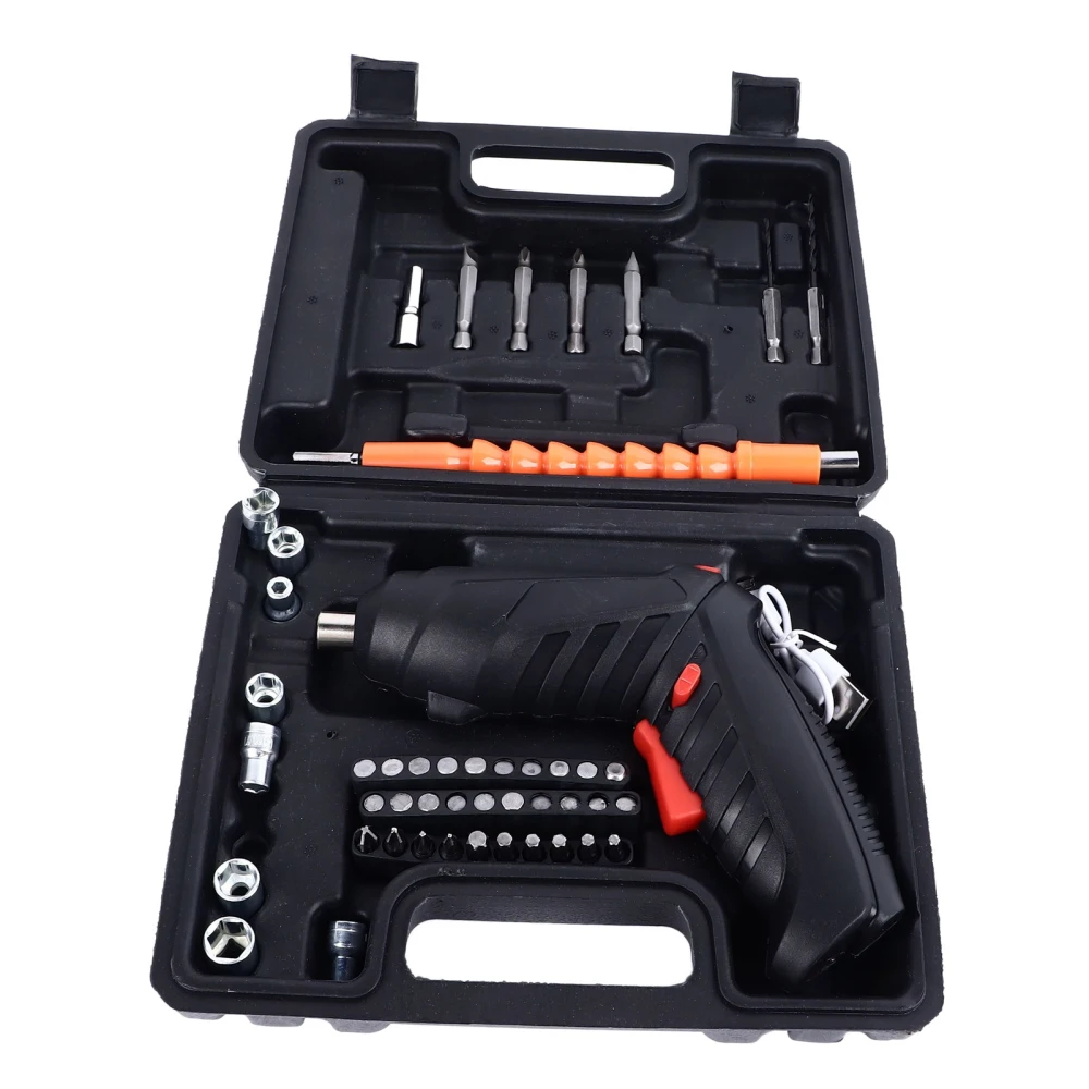 47Pcs Cordless Screwdriver Electric Rechargeable Portable Set Kit 4.2V 3.2Nm Maximum Torsion