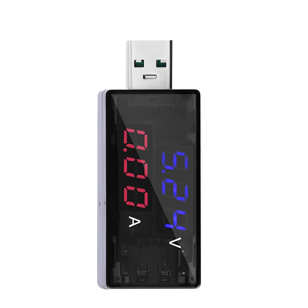 USB Power Tester Voltage Current 2 in 1 Meter Voltmeter Ammeter Color Screen 4‑30V 0‑6.5A