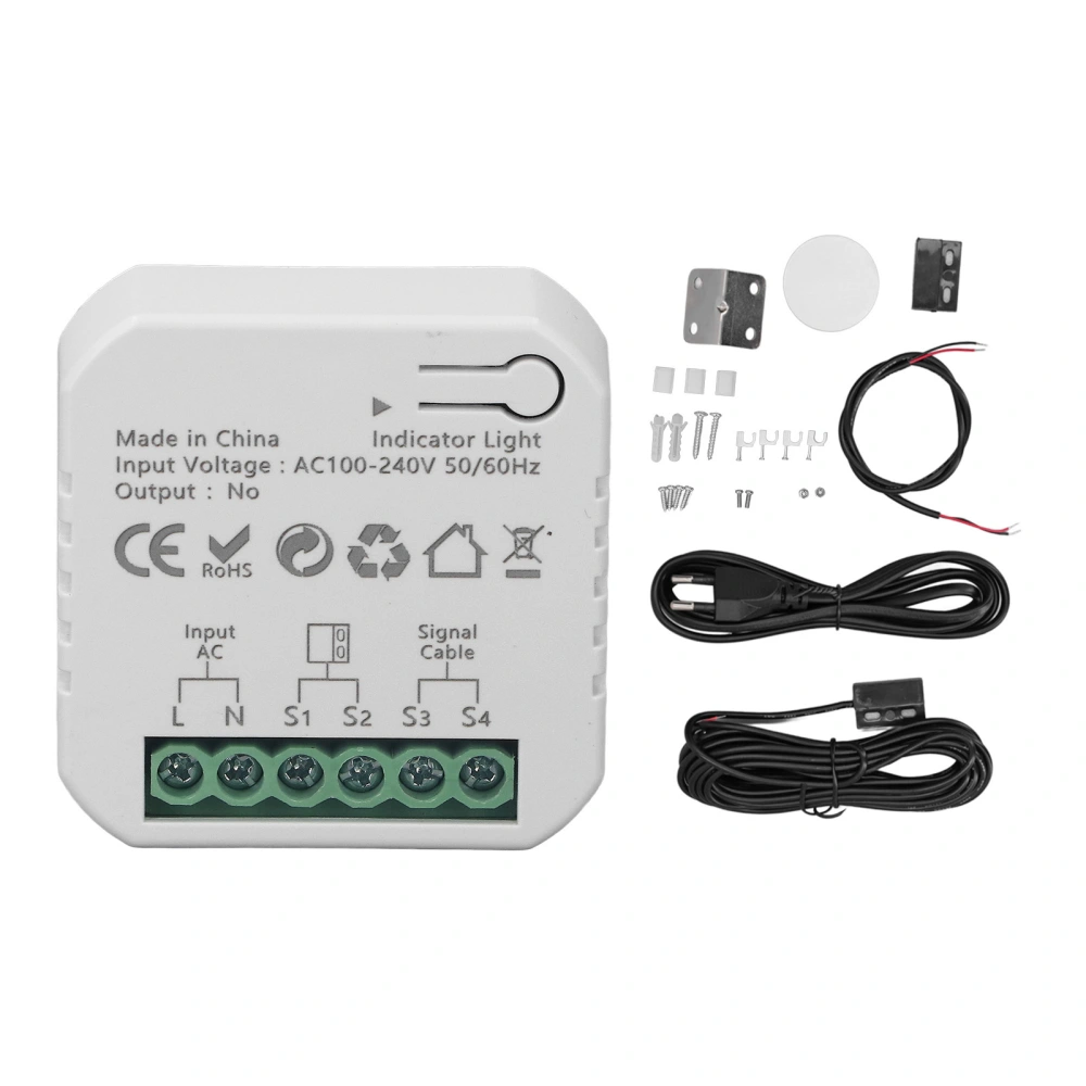 Smart Garage Door Controller for Zigbee APP Voice Remote Control Rolling Gate Access Opener 100‑240V EU Plug