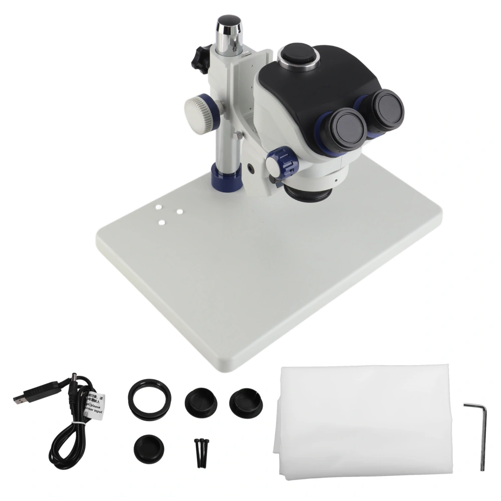 3.5X‑100X Zoom Microscope Compound Trinocular Microscope with Light 45 Degree Tilt 360 Degree Rotation Eyepiece