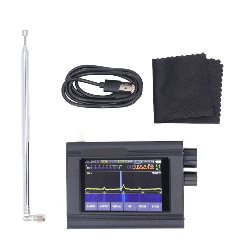 SDR Receiver 3.5 Inch Touch Screen Software Defination Radio Receiver AM SSB NFM WFM Full Bands Receiver 50Khz‑2GHz