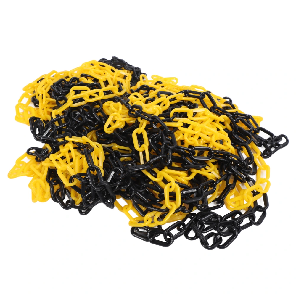 Traffic Chains 6mm Diameter ABS 25m Long Safety Barriers Links for Gardens Parking Lots Road Control Black and Yellow