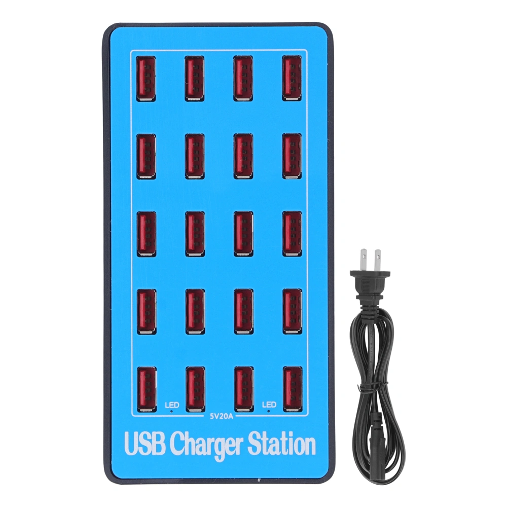 USB Fast Charging Station 20 Ports High Power Fast Charging Power Stock Station for LED Screen Device