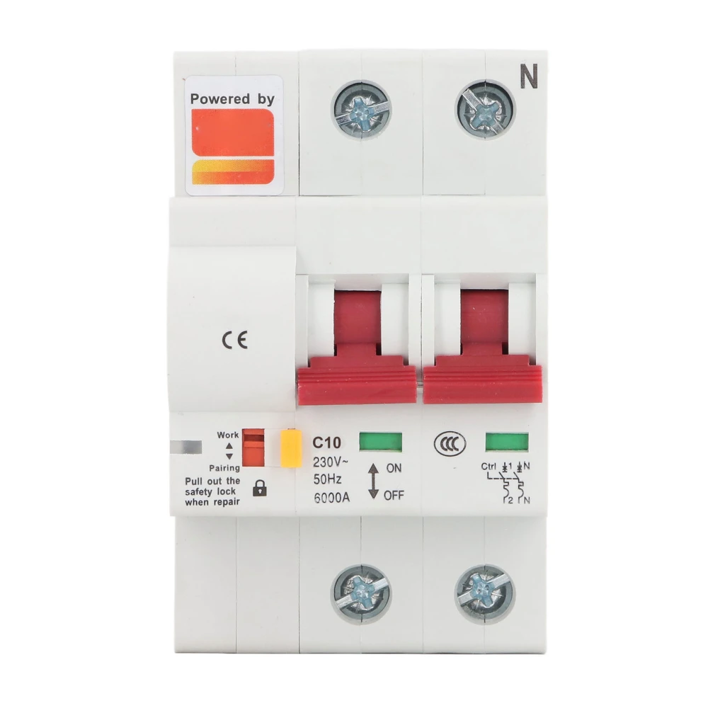 WiFi Smart Circuit Breaker AC 2 Poles Switch Automatic Reclosing Active Passive Signal Control Remote APP Metering