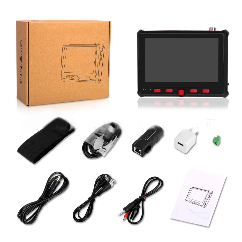 CCTV Tester 4 in 1 8MP VGA HD AHD TVI CVI Camera Monitor Camera Tester High Resolution for Working