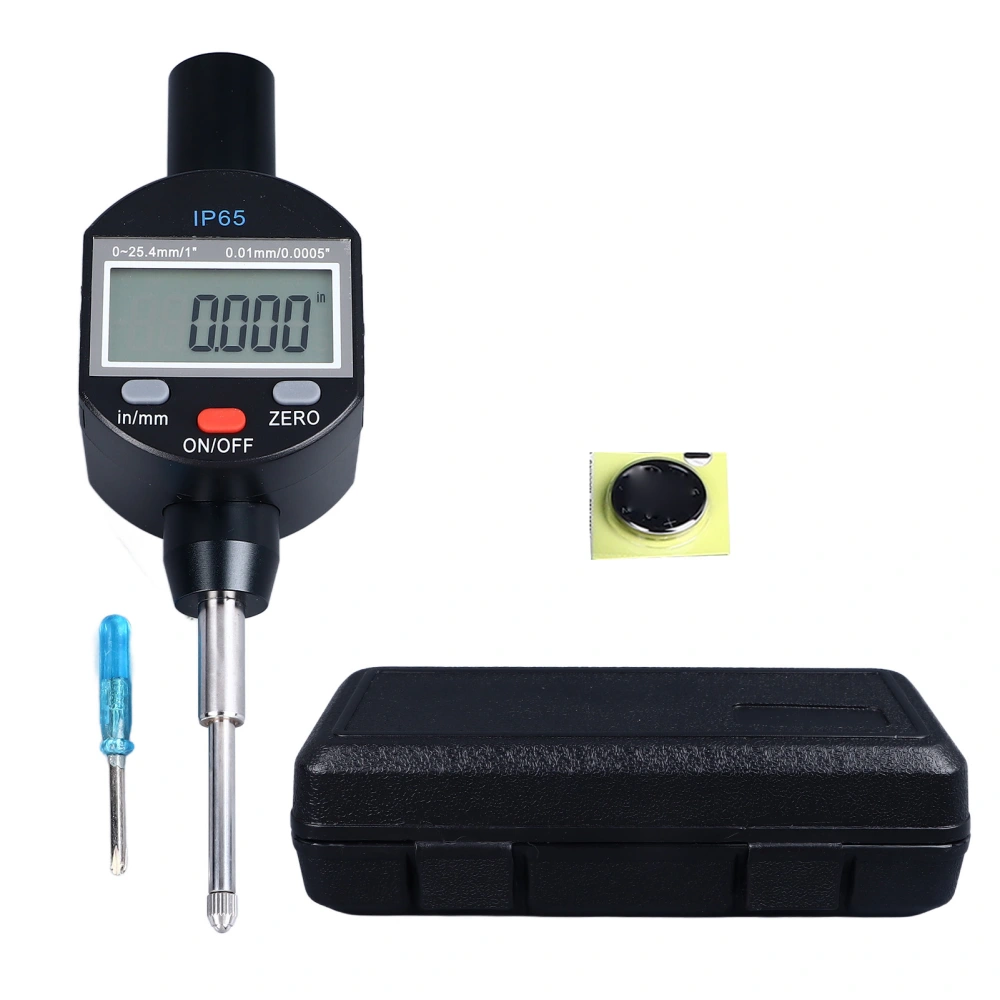 Digital Dial Indicator 0.01mm 0.0005in Resolution 0 To 25.4mm 1in Range IP65 Waterproof Digital Probe Indicator