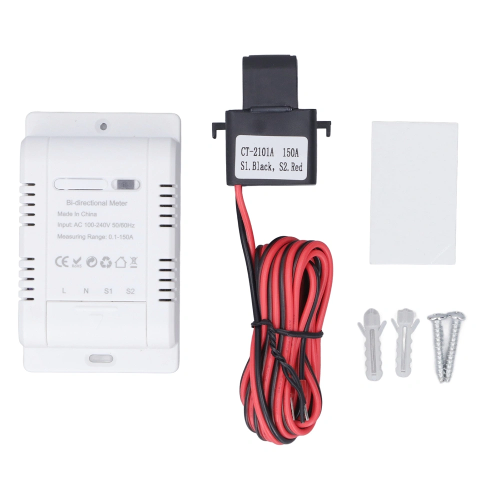 WiFi Energy Monitor Real Time Monitoring Electricity Consumption Meter with 150A Clamp AC100‑240V