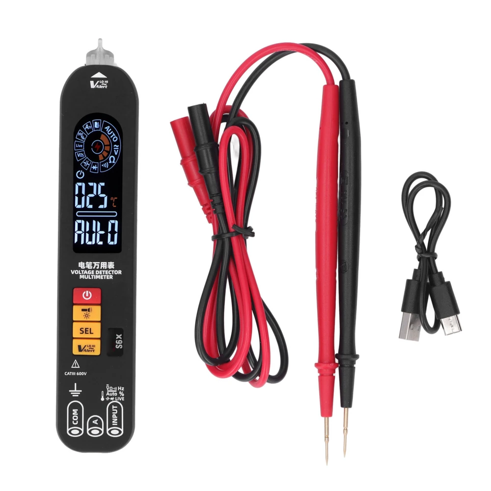 Digital Multimeter Pen Type LCD Display Voltage Capacitance Tester Current Resistance Meter Tool for Maintenance