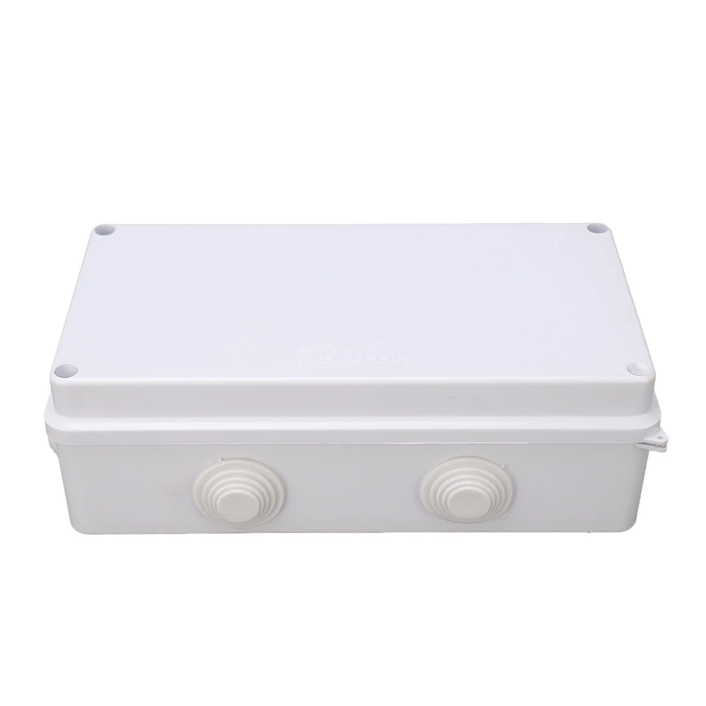 Electrical Junction Box 200x100x70mm IP65 Weatherproof Sturdy ABS Plastic Project Enclosure with Rubber Plug