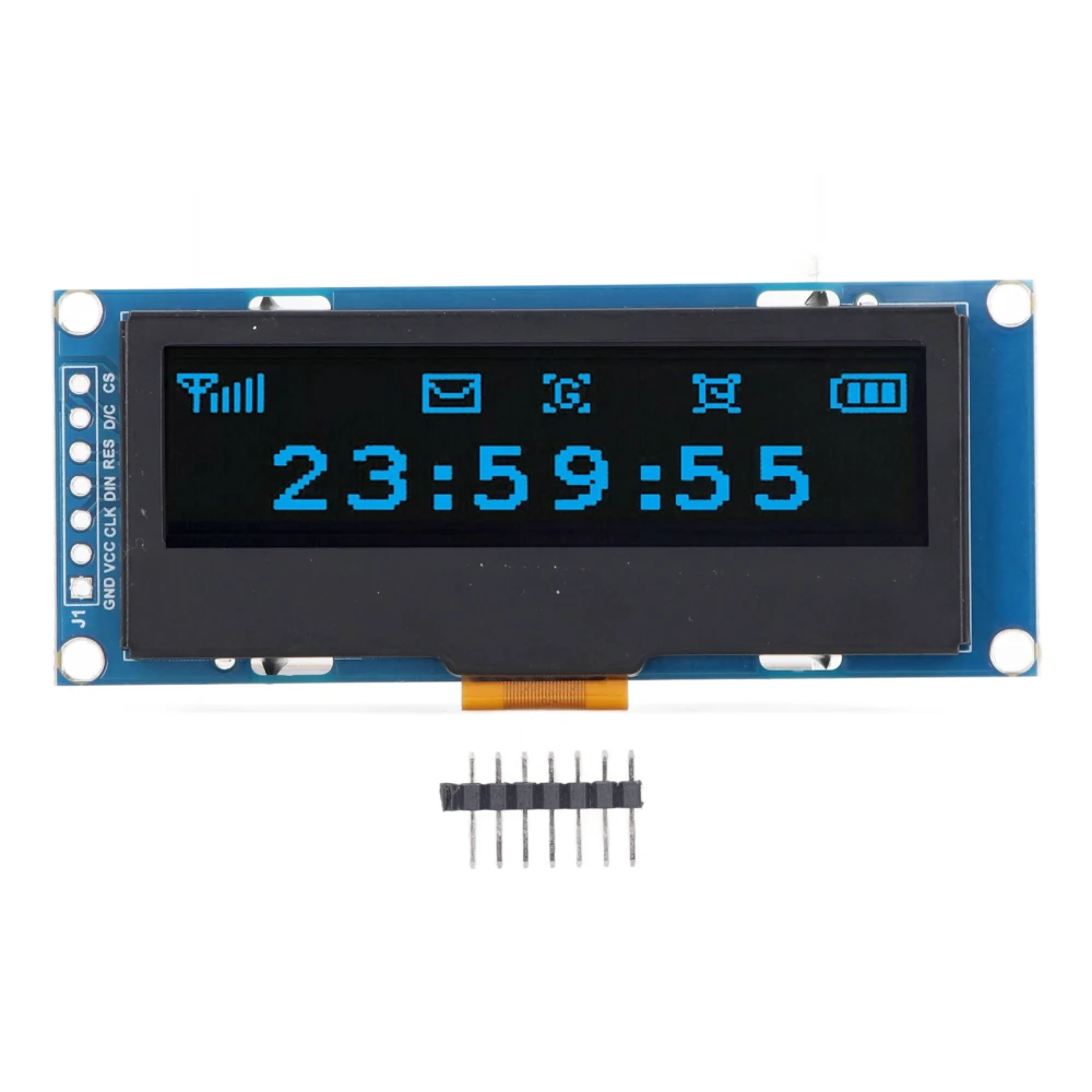 2.23 Inch Display Module 128x32 Resolution Organic Light Emitting Diode Screen Module SSD1305 IICSPI Comm MRC162B Blue Display