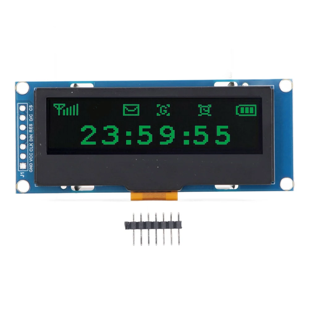 2.23 Inch Display Module 128x32 Resolution Organic Light Emitting Diode Screen Module SSD1305 IICSPI Comm MRC162C Green Display