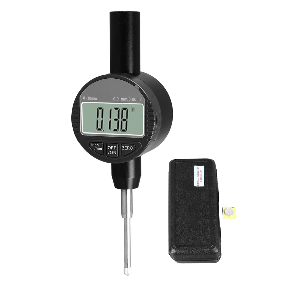 Digital Dial Indicator 0.01mm 0.0005in Resolution 0 To 30mm Range M2.5 Thread High Accuracy Dial Test Gauge