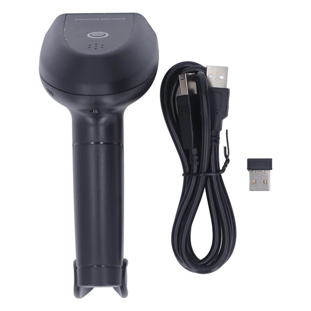 1D Barcode Scanner 2.4G Wireless Red Light Barcode Reader Red Light Handheld CCD Scanning Gun for Store Cashier