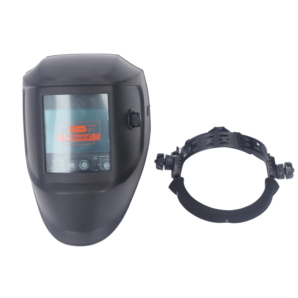 Welding Helmet 100x67mm Large View Screen 4 Sensors Externally Adjustable Solar Powered Auto Darkening Welding Helmet