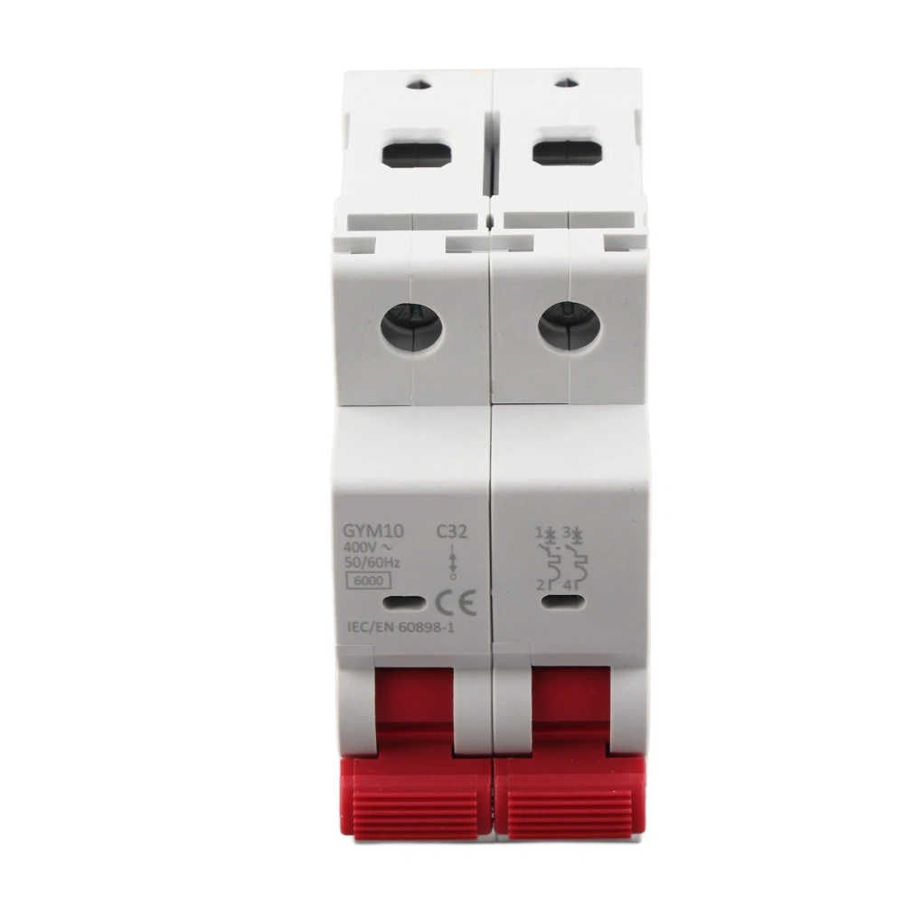 Miniature Circuit Breaker 2P 6KA Safe Insulation Mini Circuit Breaker Overload Protection Air Switch 400V 32A