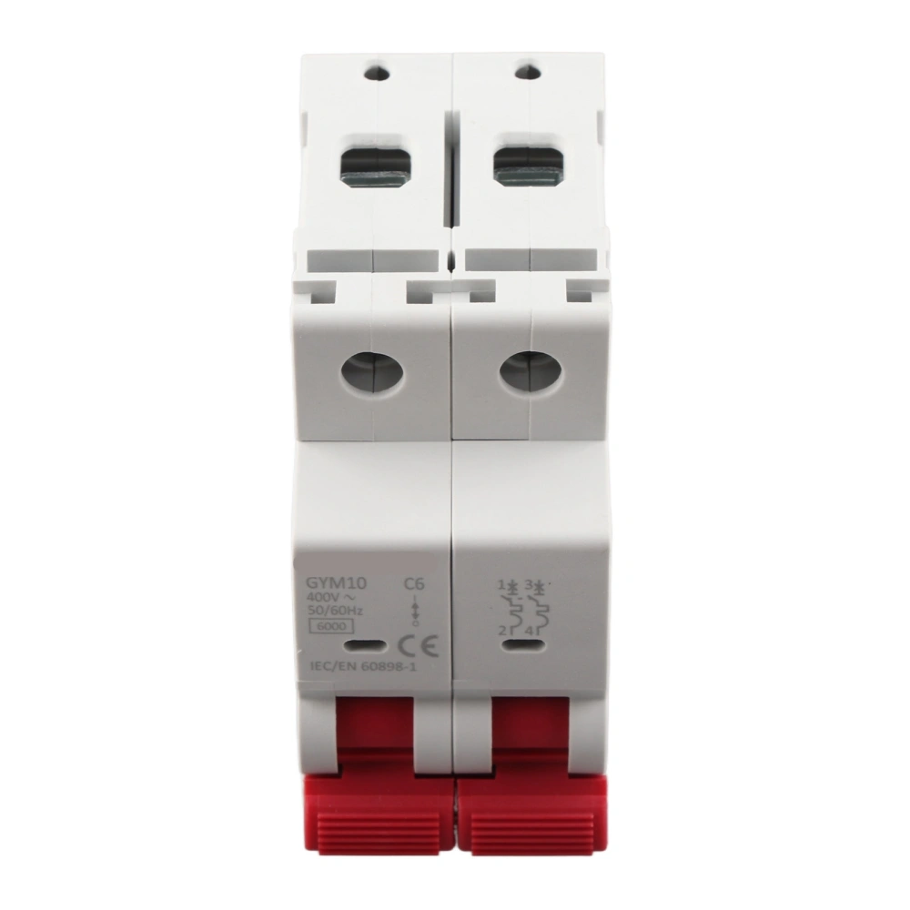 2P Miniature Circuit Breaker Leakage Protection Air Switch 6KA High Breaking Capacity 400V GYM10 6A